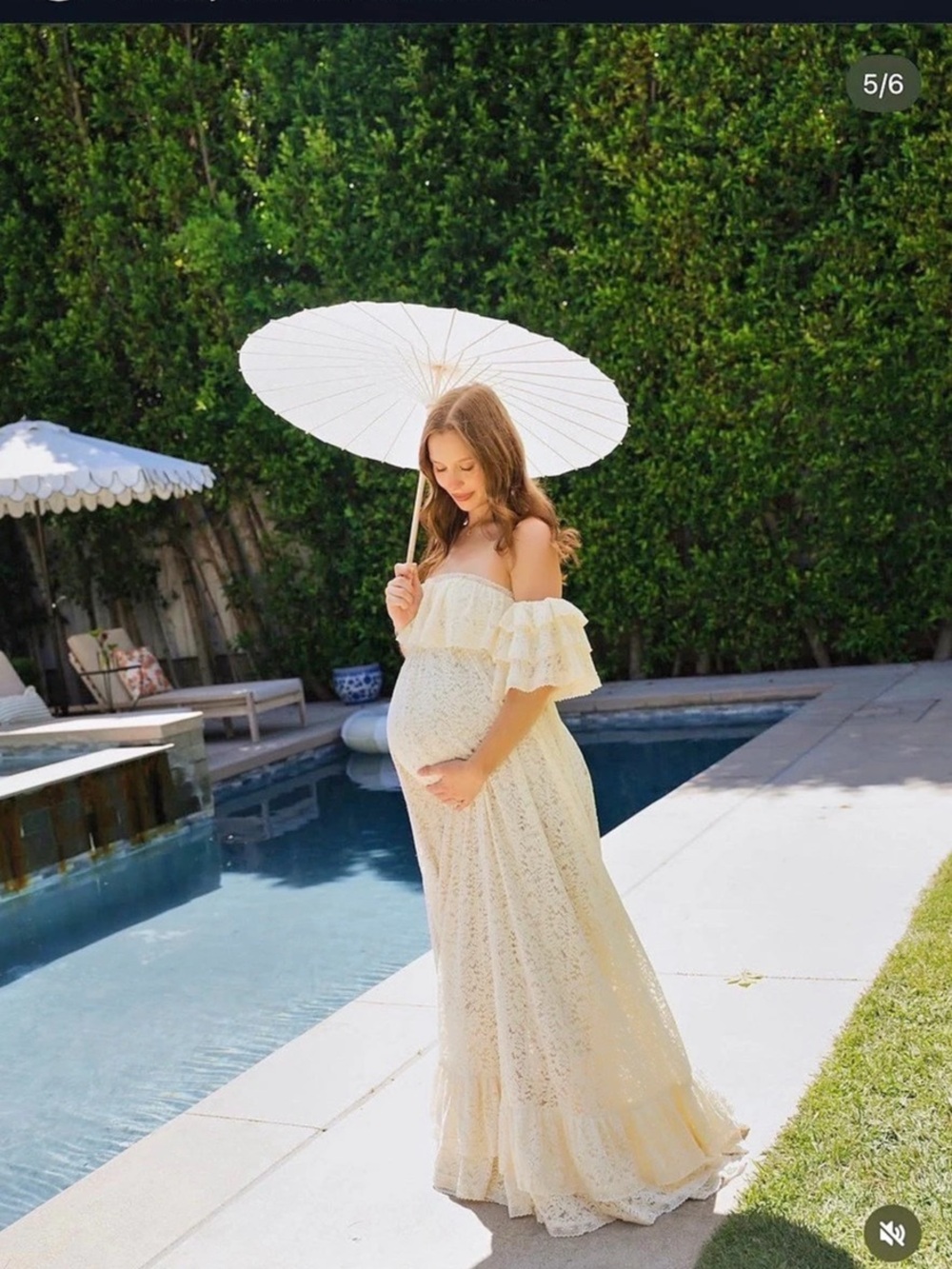 Worth Collective maternity light yellow dress
